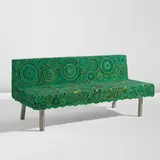 "Sushi" sofa by Fernando Campana and Humberto Campana, 2010, Carpet, rubber, ethylene vinyl acetate (EVA), fabric, wood, stainless steel, sold Dec 2025