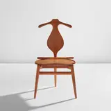 "Valet" chair, model no. 540 by Hans J. Wegner, circa 1953, Teak, oak, brass, leather, sold Dec 2025