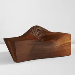 Bae Se Hwa, “Steam 14” bench, 2010, Walnut