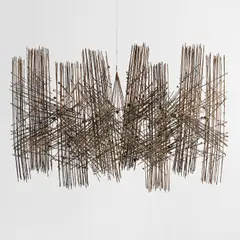 Harry Bertoia, Untitled (Straw Form), circa 1960, Brass-covered steel, copper