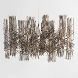 Harry Bertoia, Untitled (Straw Form), circa 1960, Brass-covered steel, copper