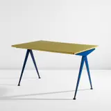 Jean Prouvé, "Compas" table, model no. 512, from the Electricité de France, Marcoule, circa 1953, Plastic laminate-covered wood, painted steel