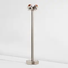 Maison Desny, Floor lamp, circa 1930, Nickel-plated brass