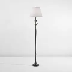 Alberto Giacometti, "Figure" floor lamp, designed circa 1933, cast circa 1969, Patinated bronze, paper shade
