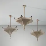 Elizabeth Garouste and Mattia Bonetti, Set of three unique ceiling lights