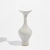 Vase with flaring lip by Lucie Rie, 1978, Stoneware, white glaze, offered Jun 2024