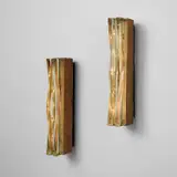 Max Ingrand, Pair of wall lights, model no. 1829, circa 1961, Glass, brass, painted brass