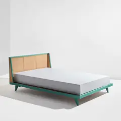 Bed by Joaquim Tenreiro, 1950s, Painted wood, cane, mahogany, sold Jun 2024
