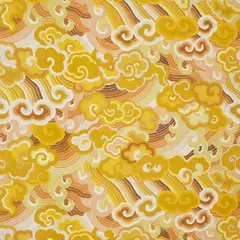 Jack Lenor Larsen, "Happiness" fabric, from the "Kublai Khan Collection", designed 1967, produced circa 1980, Hand screen-printed rayon, cotton, mohair