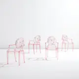 Set of four "Lou Lou Ghost" child's chairs by Philippe Starck, 2009, Polycarbonate, sold Feb 2024