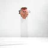 Nicole Cherubini, Vase, circa 2005, Glazed earthenware, applied metal jewelry, acrylic