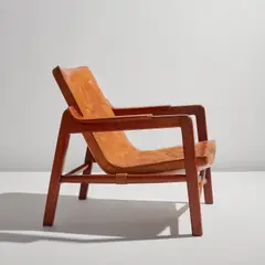 Edvard Kindt-Larsen and Tove Kindt-Larsen, "Fireplace" chair, circa 1939, Teak, leather upholstery