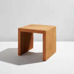Frank Gehry, Side table, from the "Easy Edges" series, circa 1972, Corrugated cardboard, Masonite