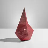 Mathieu Matégot, "Bagdad" table lamp, circa 1954, Painted perforated aluminum, brass
