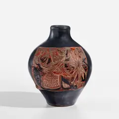 Georges Jouve, "Toro" vase, circa 1949, Glazed stoneware