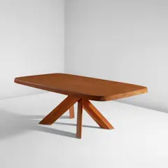 Pierre Chapo, Dining table, model no. T35, circa 1972, Elm