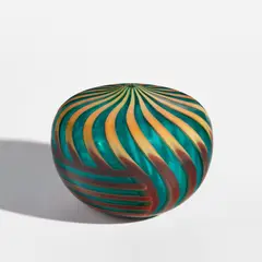 "Composizione a canne" vase by Yoichi Ohira, 1999, Blown glass canes with mirrune and powder inserts, polished and ground surface, sold Dec 2024