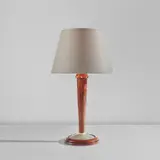 Clément Rousseau, Table lamp, 1943, Thuya, shagreen, mother of pearl, ivorine, paper shade