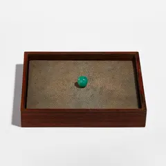 Rose Adler, Letter tray with cover, circa 1930, Macassar ebony-veneered wood, shagreen, amazonite