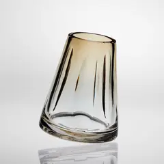 "Nord" vase by Martin Szekely, 1989, Molded and cut crystal, sold Dec 2024
