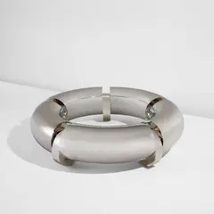 Mattia Bonetti, "Miami" coffee table, 2010, Nickel-plated bronze, glass