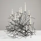 Michele Oka Doner, Unique "Burning Bush 21" candelabra, 2003, Patinated bronze