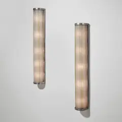 Venini, Pair of wall lights, model no. 227, circa 1940, Glass, aluminum