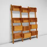 Vittorio Gregotti, Bookcase, circa 1953, Maple-veneered wood, oak, walnut, steel