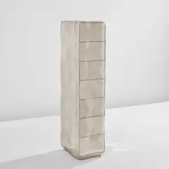 "Ronde-Bosse Semainier" by François Corbeau, 2008, Polished tin-covered wood, sold Dec 2024
