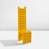 Thomas Barger, High back chair, circa 2018, Painted resin-coated paper pulp