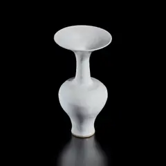 Lucie Rie, Vase with flaring lip, circa 1978, Stoneware, shiny white glaze