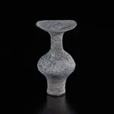 Lucie Rie, Vase with flaring lip, circa 1981, Mixed clays producing integral spiral beneath pitted white and blue glaze