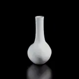 Vase by Lucie Rie, circa 1972, Stoneware, shiny white glaze, sold Dec 2024