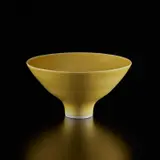 Lucie Rie, Footed bowl, circa 1968, Porcelain, "American" yellow glaze