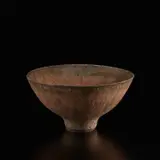 Footed bowl by Lucie Rie, circa 1973, Stoneware, flowing dolomite glaze, sold Dec 2024