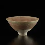 Lucie Rie, Footed bowl, circa 1968, Mixed clays producing an integral brown, green, and cream spiral beneath the glaze