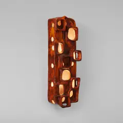 Juliette Derel, Wall light, circa 1975, Glazed ceramic, resin