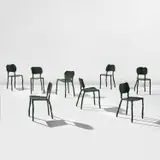 Maarten Baas, Set of eight "Clay" chairs, designed 2007, produced 2021, Industrial pigmented clay-covered steel