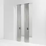 Le Corbusier, Pair of ventilator shutters, designed for the administrative buildings, Chandigarh, model no. LC-EA-05-A, circa 1958, Aluminum, steel