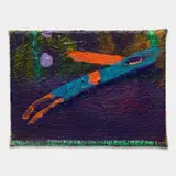 Katherine Bradford, Superman Responds 4, 2017, acrylic on burlap