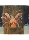 Seth Becker, Coconut Crab, 2022, oil on panel