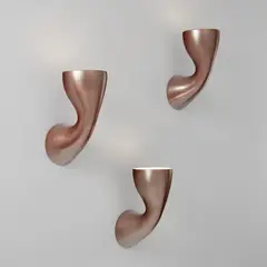 Jos Devriendt, Set of three "2CR" wall lights, 2018, Glazed stoneware