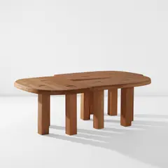 Minjae Kim, Set of three tables, 2022, Sapele, painted sapele