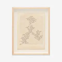 Carl Andre, intimate, 1963, typewriter ink on paper, laid on paper