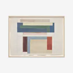 David Novros, Barranca N.M., 1972, watercolor on paper