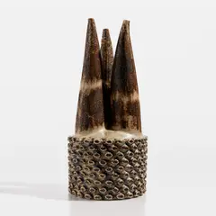 Axel Salto, "Core of Power" (“Kraftens Kerne”), model no. 21375, designed circa 1956, produced 1968, Stoneware with Sung glaze