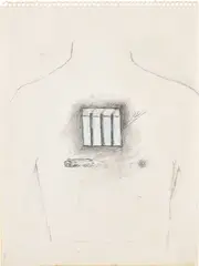 Robert Gober, Untitled, 2017, graphite and colored pencil on paper