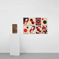 Dan Levenson, SKZ A3 Format Student Painting Storage Box, Room 8723, 2022, painted plywood, hardware and 8 oil on linen paintings