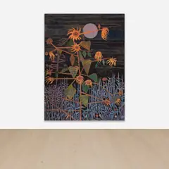 Sky Glabush, Night Dance, 2022, oil and sand on canvas