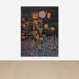 Sky Glabush, Night Dance, 2022, oil and sand on canvas